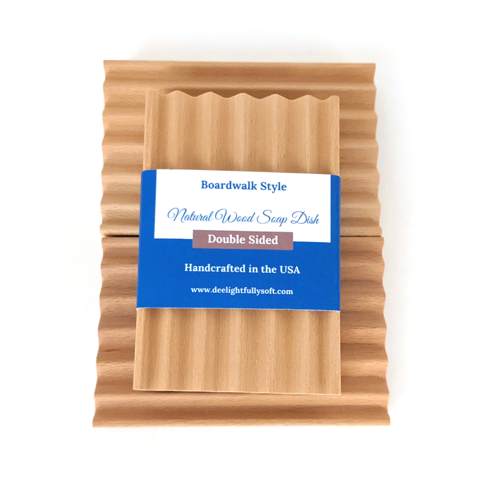 Handcrafted Wood Soap Dish - Double Sided